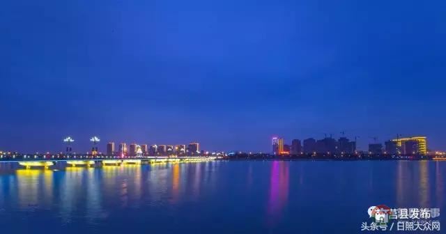 莒縣沭河公園夜景，真是美！