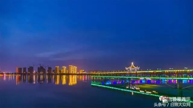 莒縣沭河公園夜景，真是美！